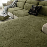 Ginkgo Jacquard Polar Fleece Sofa Cover - All Seasons