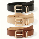 Women's Adjustable Faux Leather Pin Buckle Casual Belt