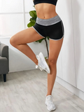Women's Two-Tone Yoga Shorts with Contrast Trim