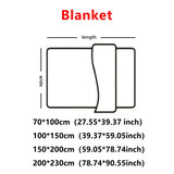 Soft & Warm Fluffy Throw Blanket - Decorative Striped Design