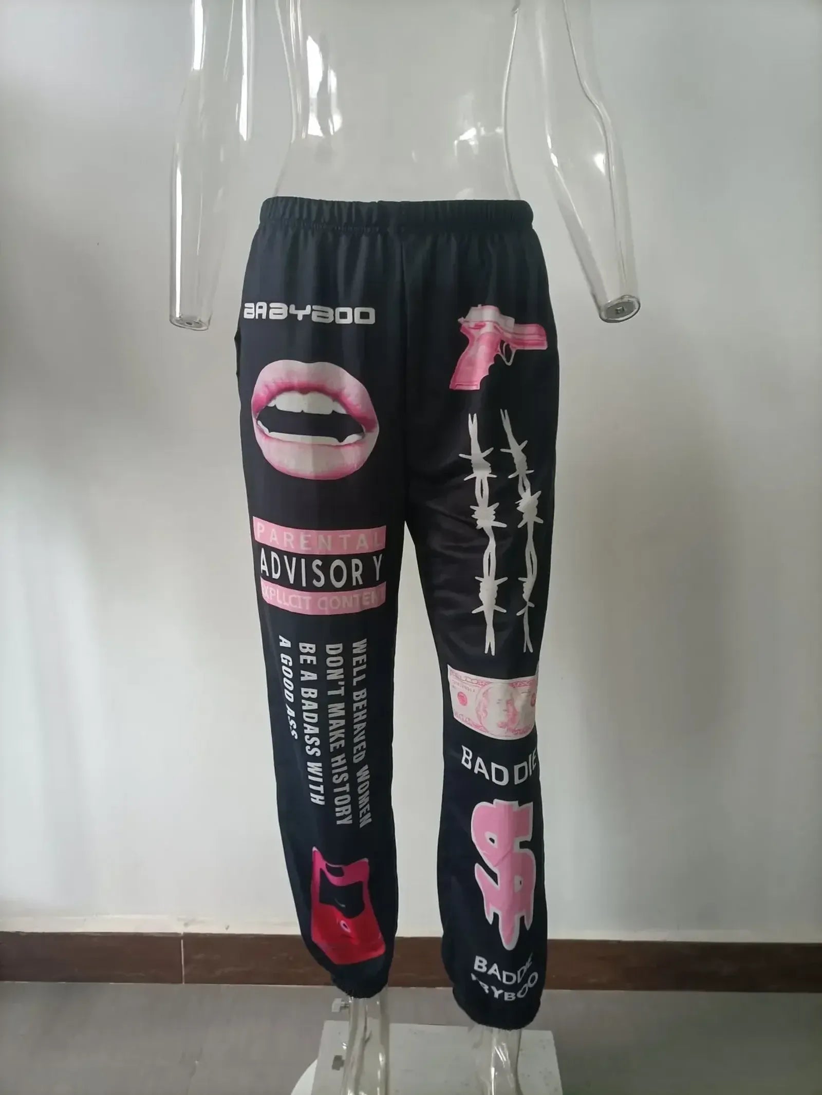 Summer Printed Casual Elastic Waist Harlan Pants for Women