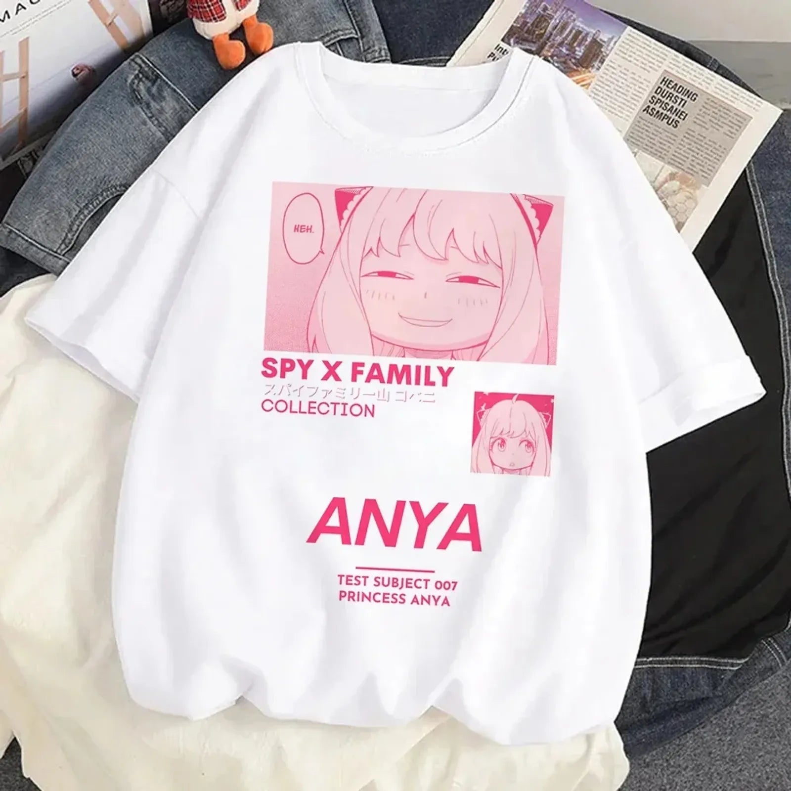 Loid, Yor, and Anya Forger Kawaii Anime T-shirt