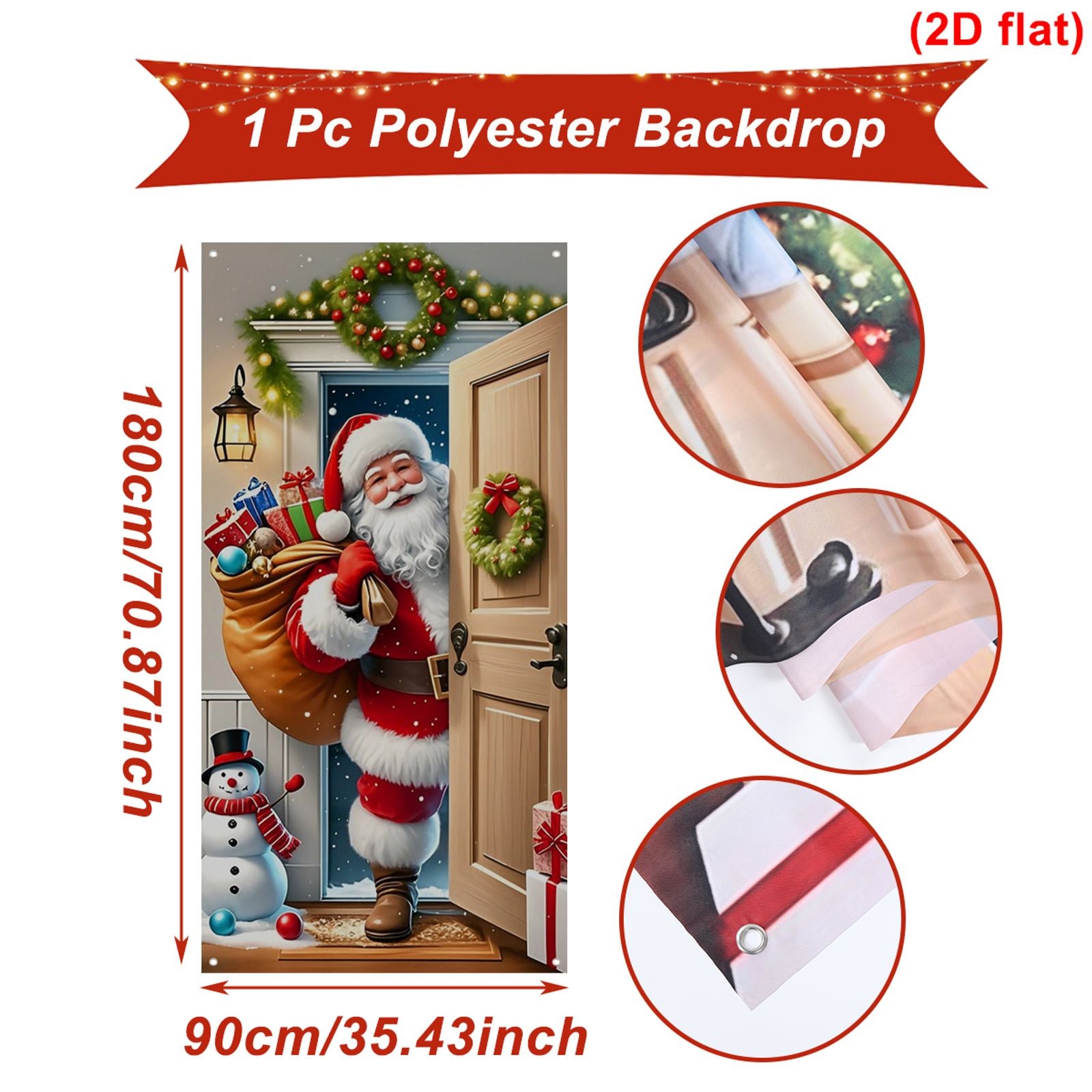 Christmas Santa Claus Photography Backdrop for Family Portraits