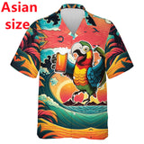 Men's Hawaiian Aloha Beach Shirt - Short Sleeve Beer Lovers
