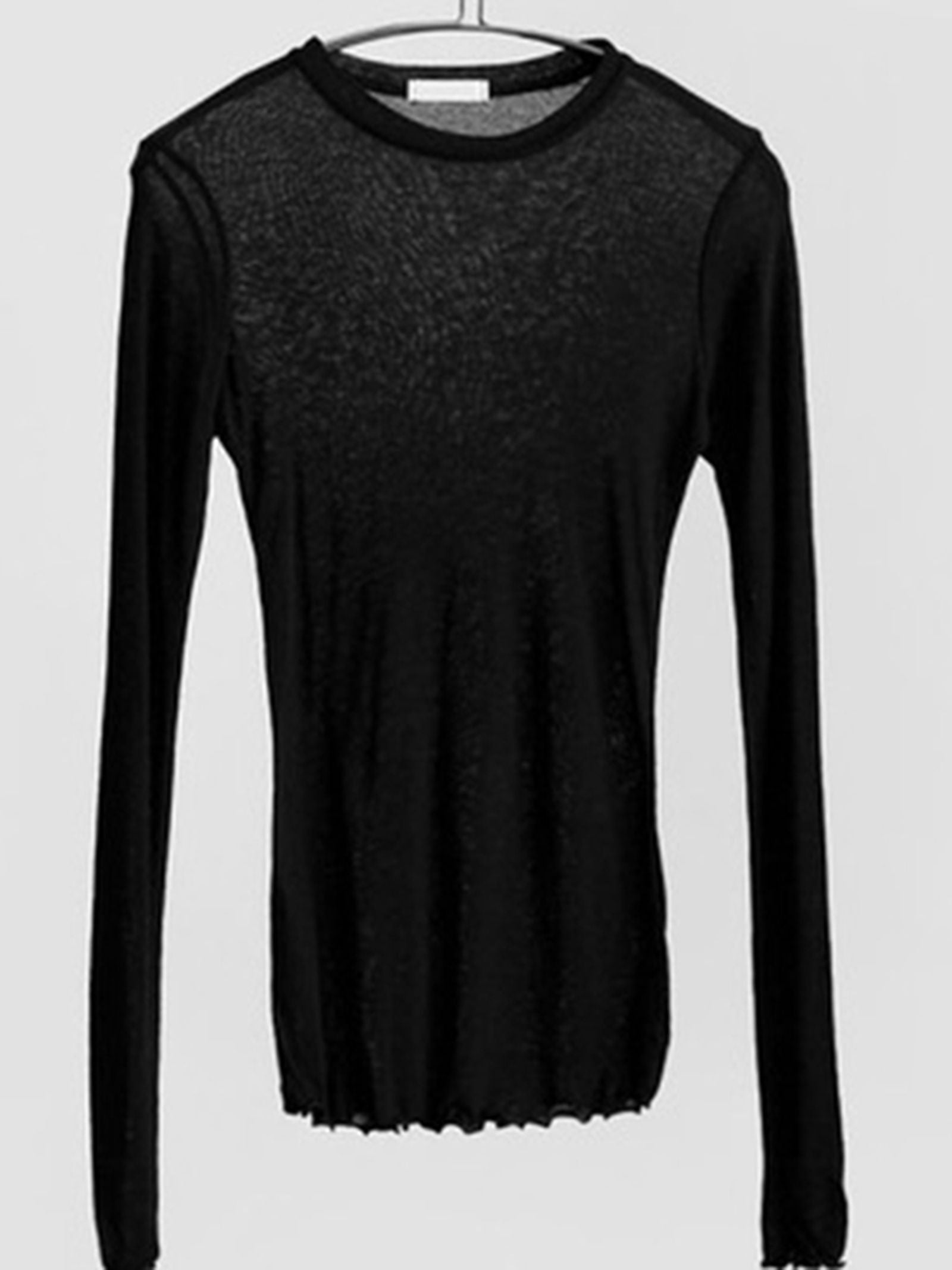 Women's Casual Long Sleeve Elastic T-Shirt