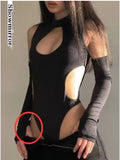 Women’s Long-Sleeved Hollow Off-Shoulder Bodysuit