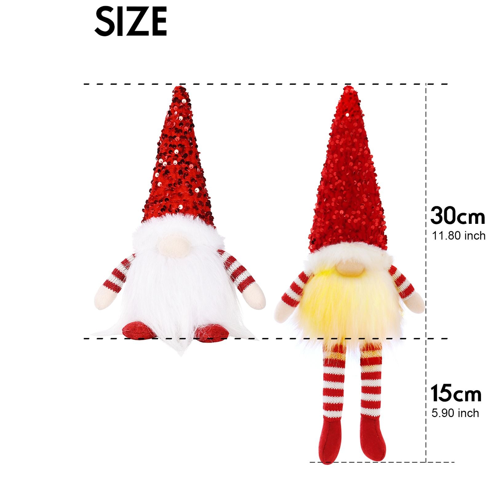 Glowing Gnome Christmas Faceless Doll - 30cm Night Light