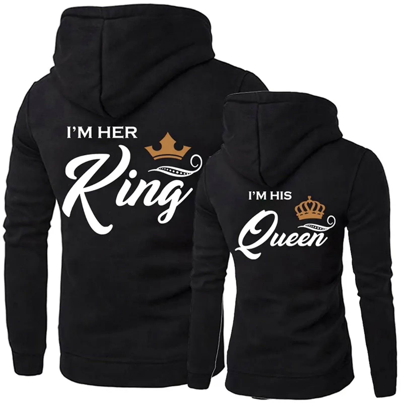 His Queen or Her King Couple Hoodies