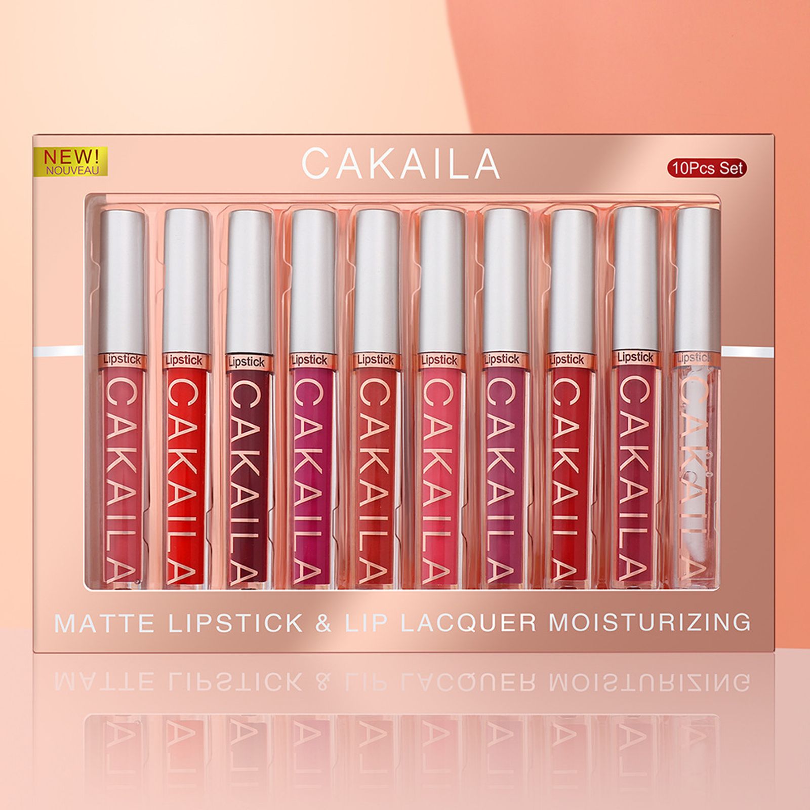 10pcs Nude Lip Gloss Matte Velvet Liquid Lipstick Set