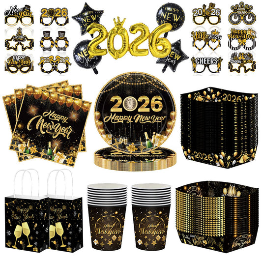 Happy New Year Party Supplies Set