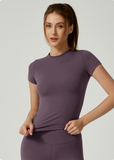 Women’s Seamless Yoga Top - Short Sleeve Fitness Shirt