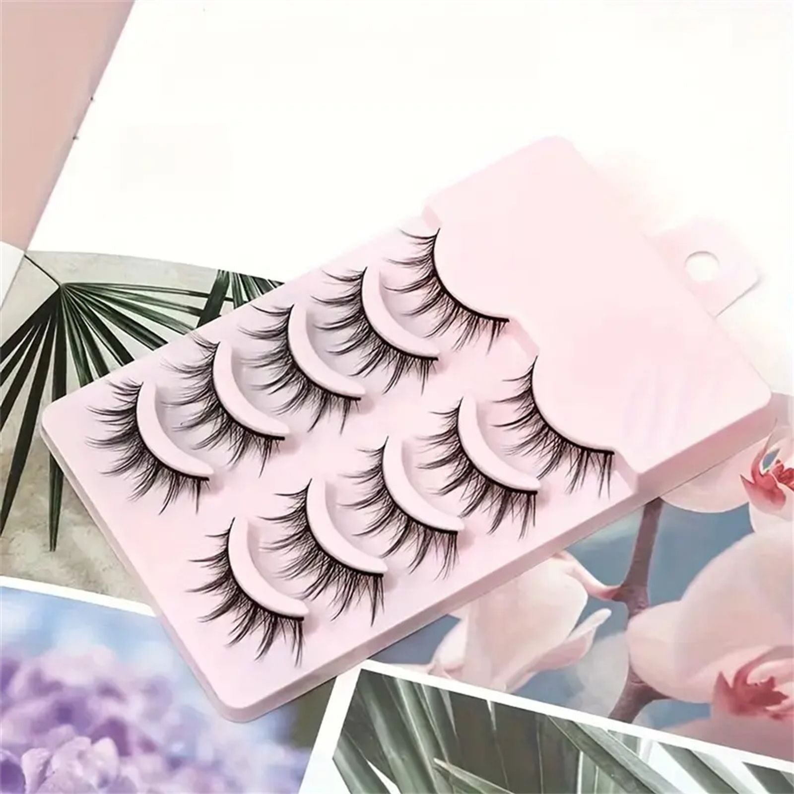 5 Pairs Soft Natural False Lashes for Round Eyes