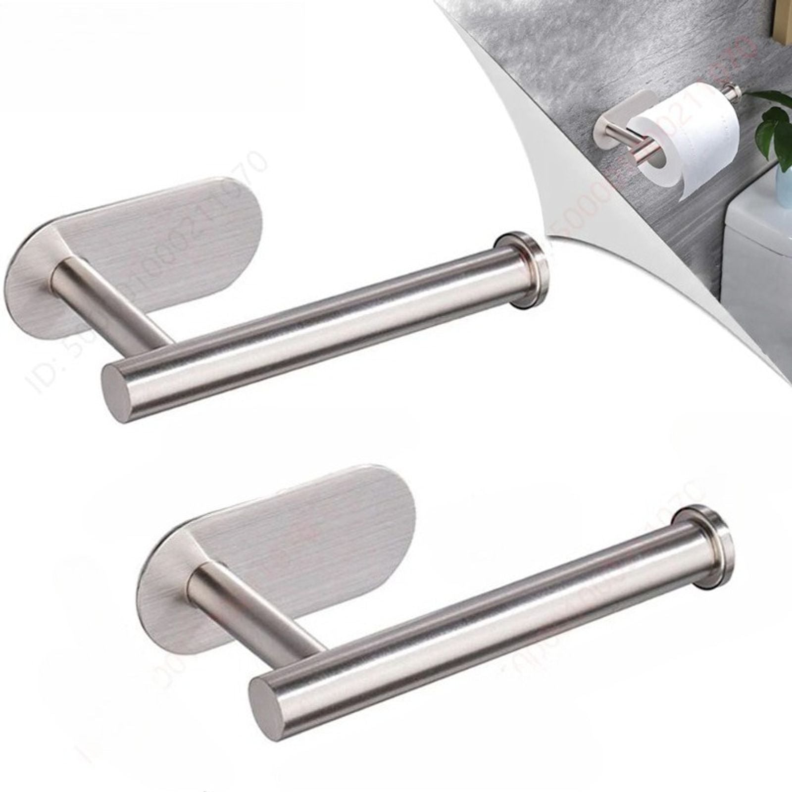 2PCS Toilet Paper Rack - Adhesive Bathroom Paper Towel Holder