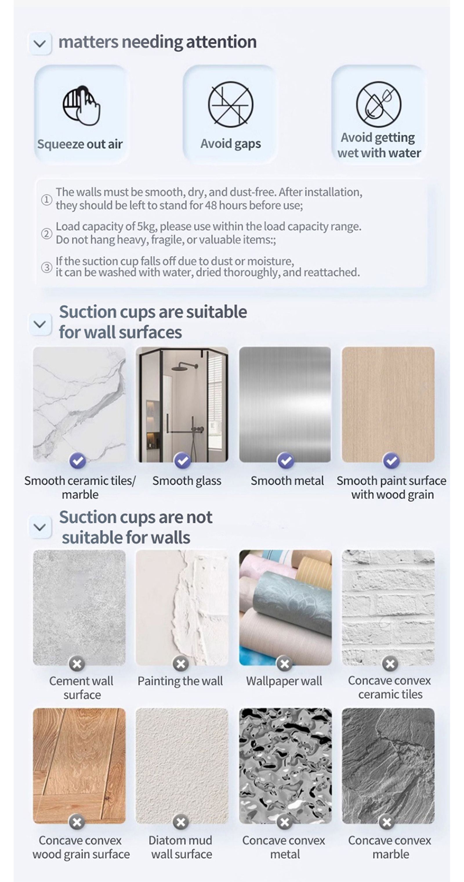 No Drill Suction Cup Bathroom Organizer Rack