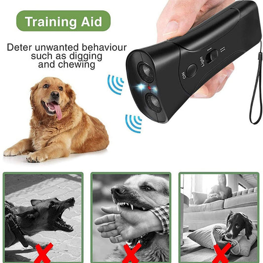 Ultrasonic Dog Bark Stopper with Flash Light
