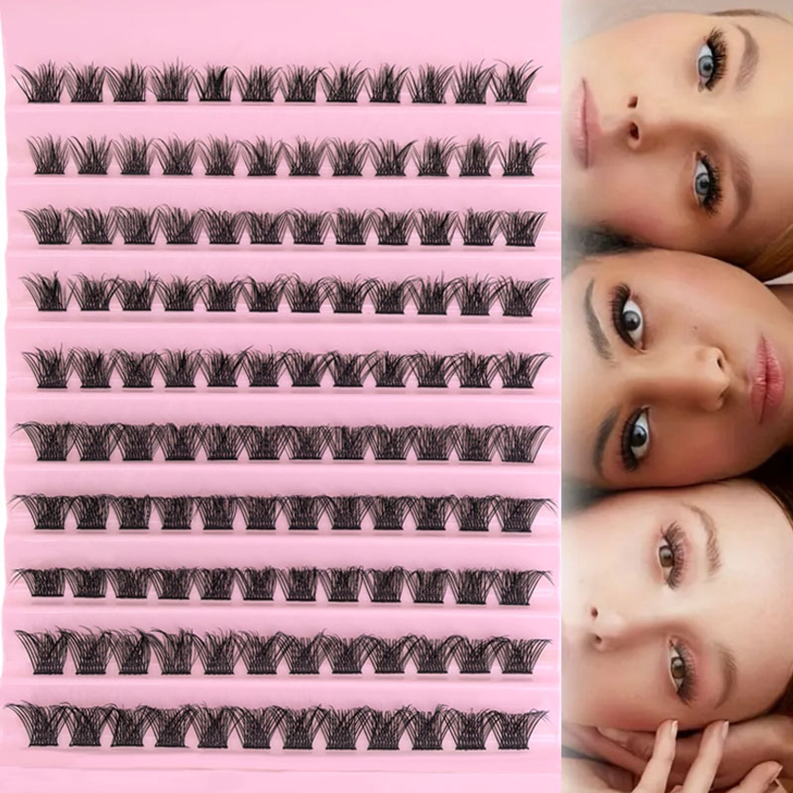 DIY Eyelash Extension Kit with Individual Lash Clusters