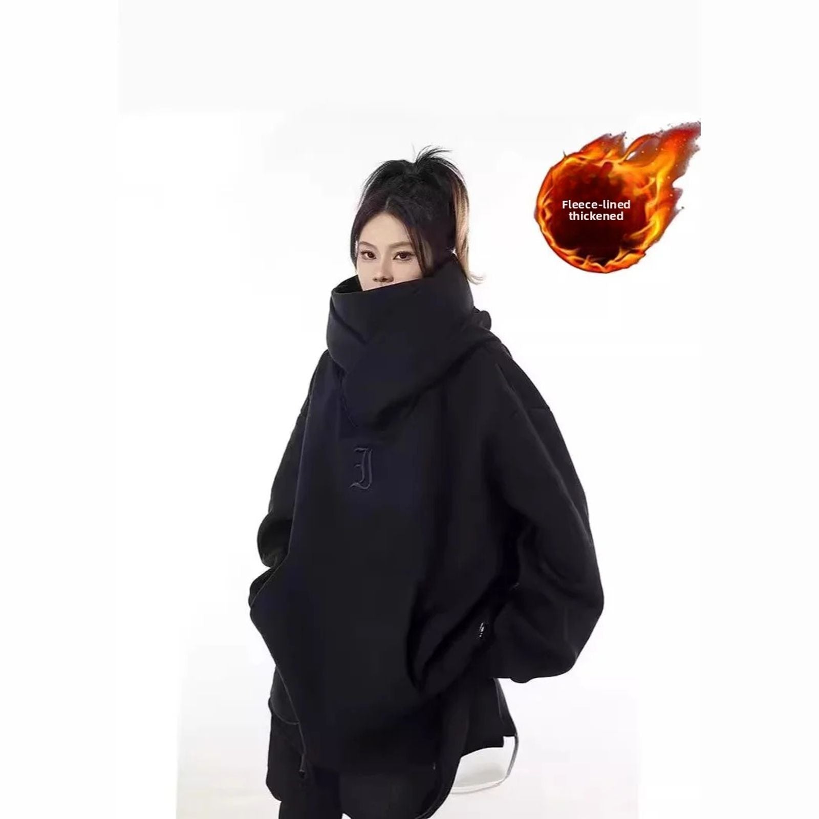 Plus Size Loose Hoodie Sweatshirt for Women