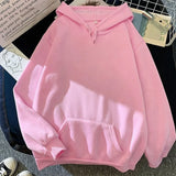 Popular Women's Pure Color Hoodie for Casual Fashion