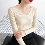Women’s Knitted V-Neck Pullover Sweater