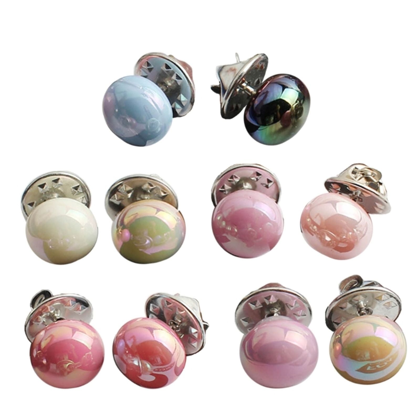 10 Pcs Imitation Pearl Brooch Buttons for DIY
