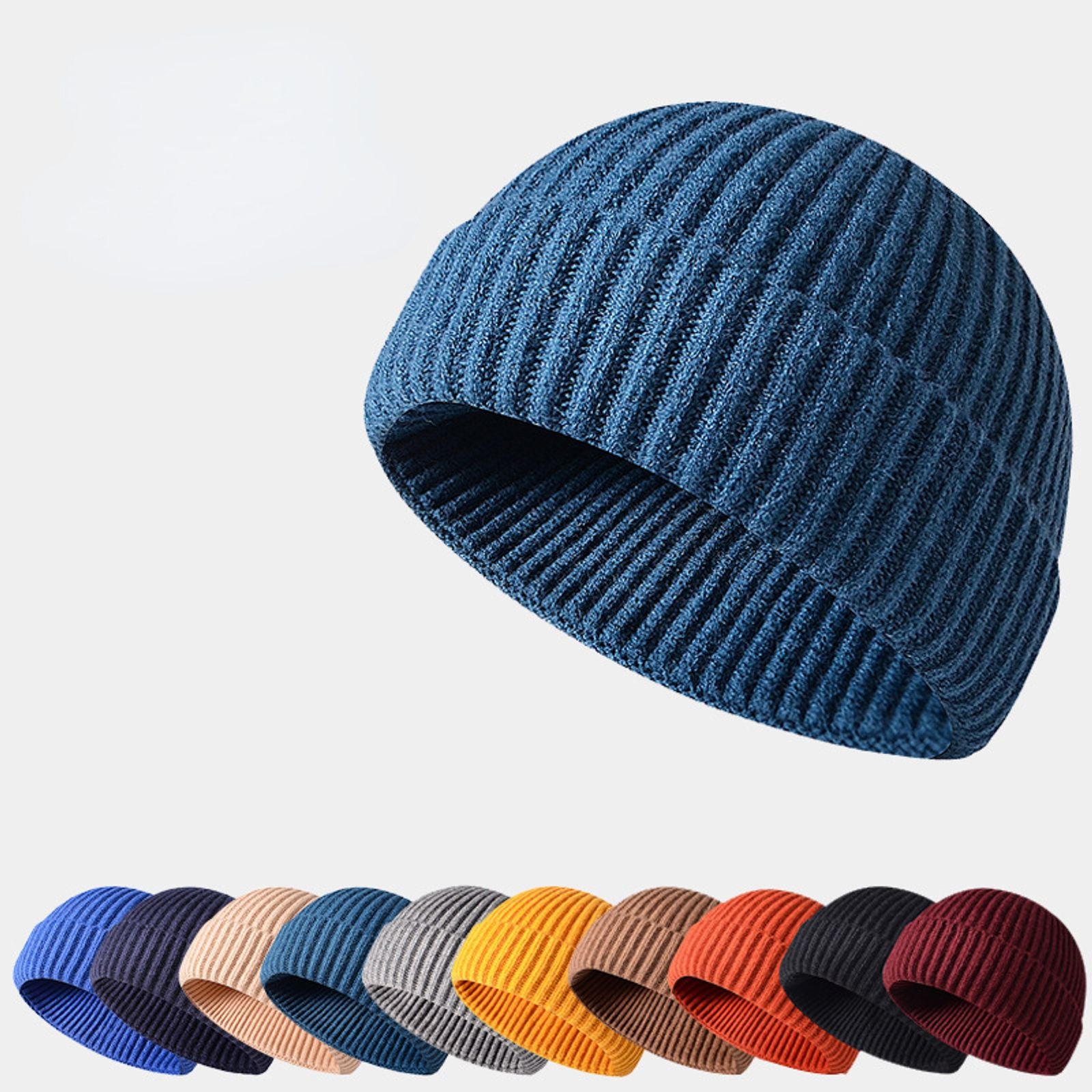 Unisex Solid Color Winter Knit Cap