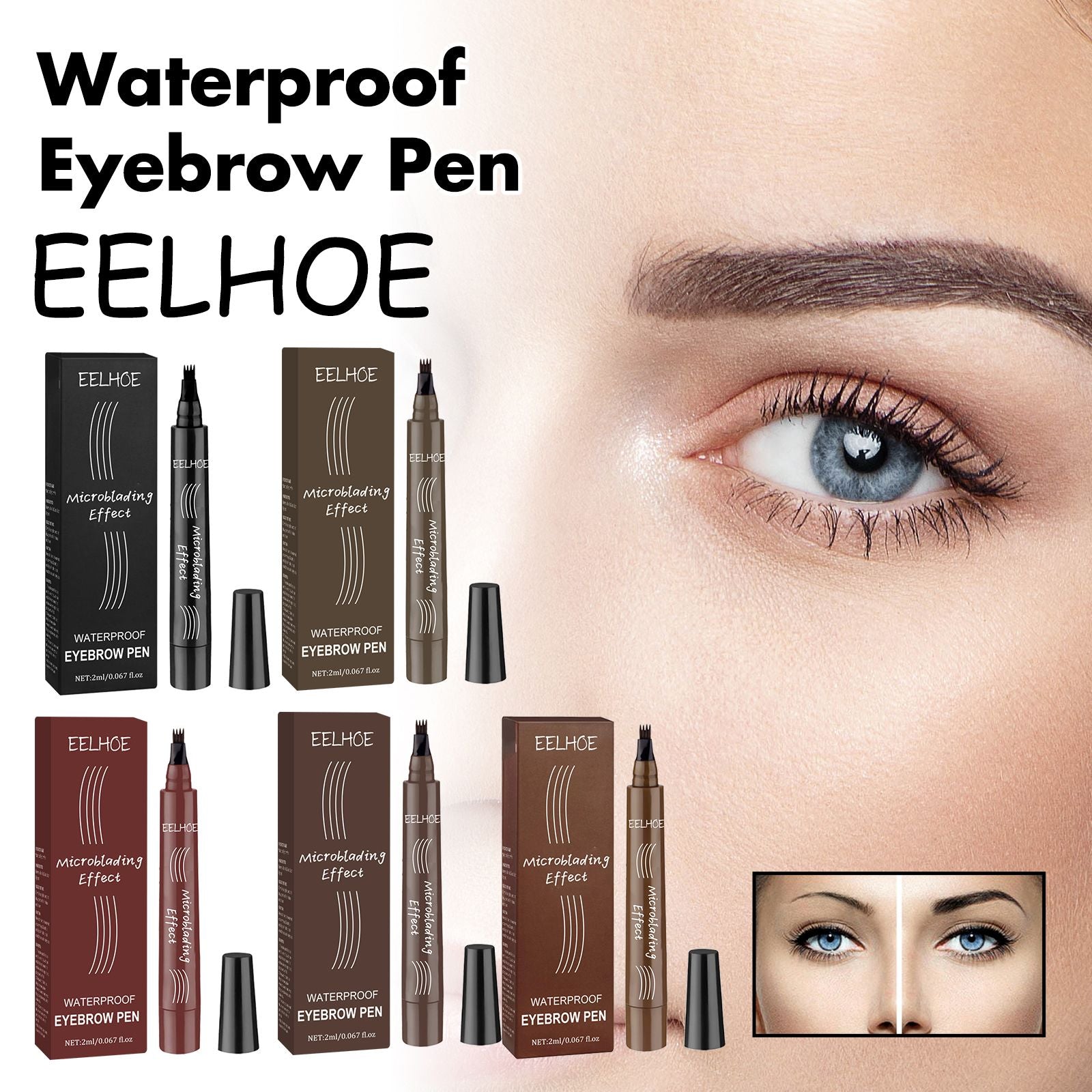 Multi-Color Waterproof Eyebrow Pen