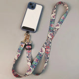 Retro Pattern Mobile Phone Clip Crossbody Lanyard