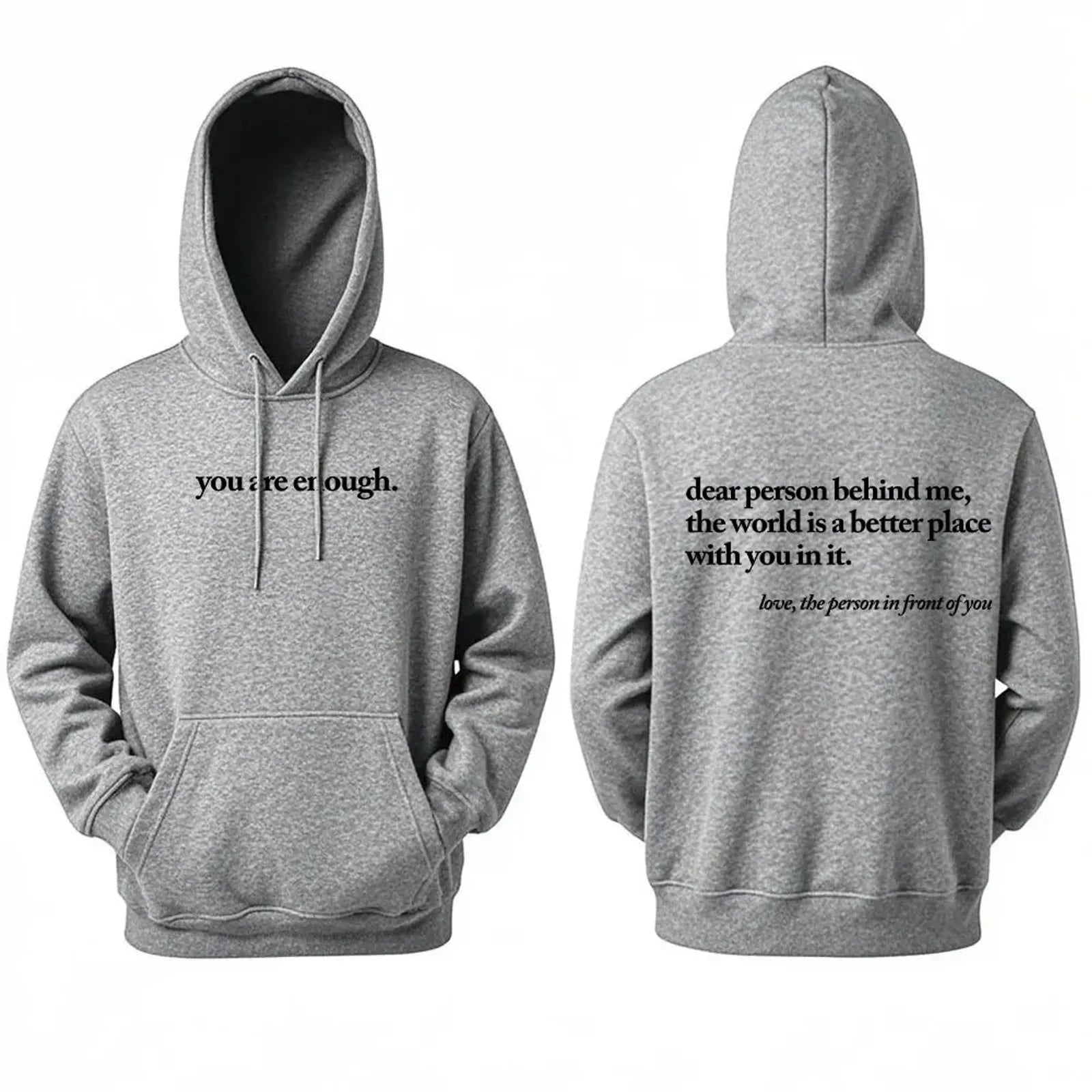 Letter Print Men's Hoodie - Warm Long-Sleeved Sweatshirt