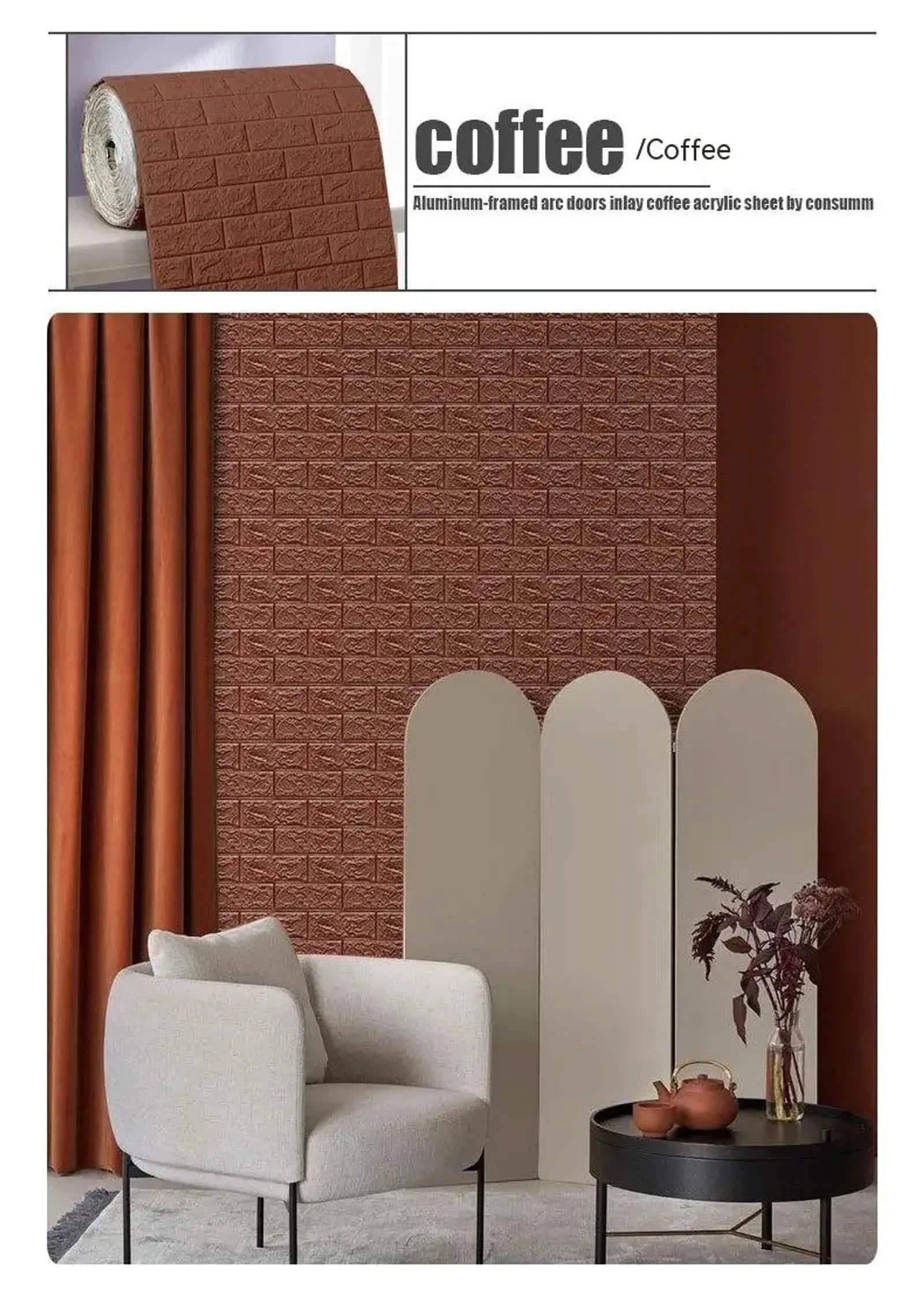 3D Self-Adhesive Antique Foam Brick Wallpaper
