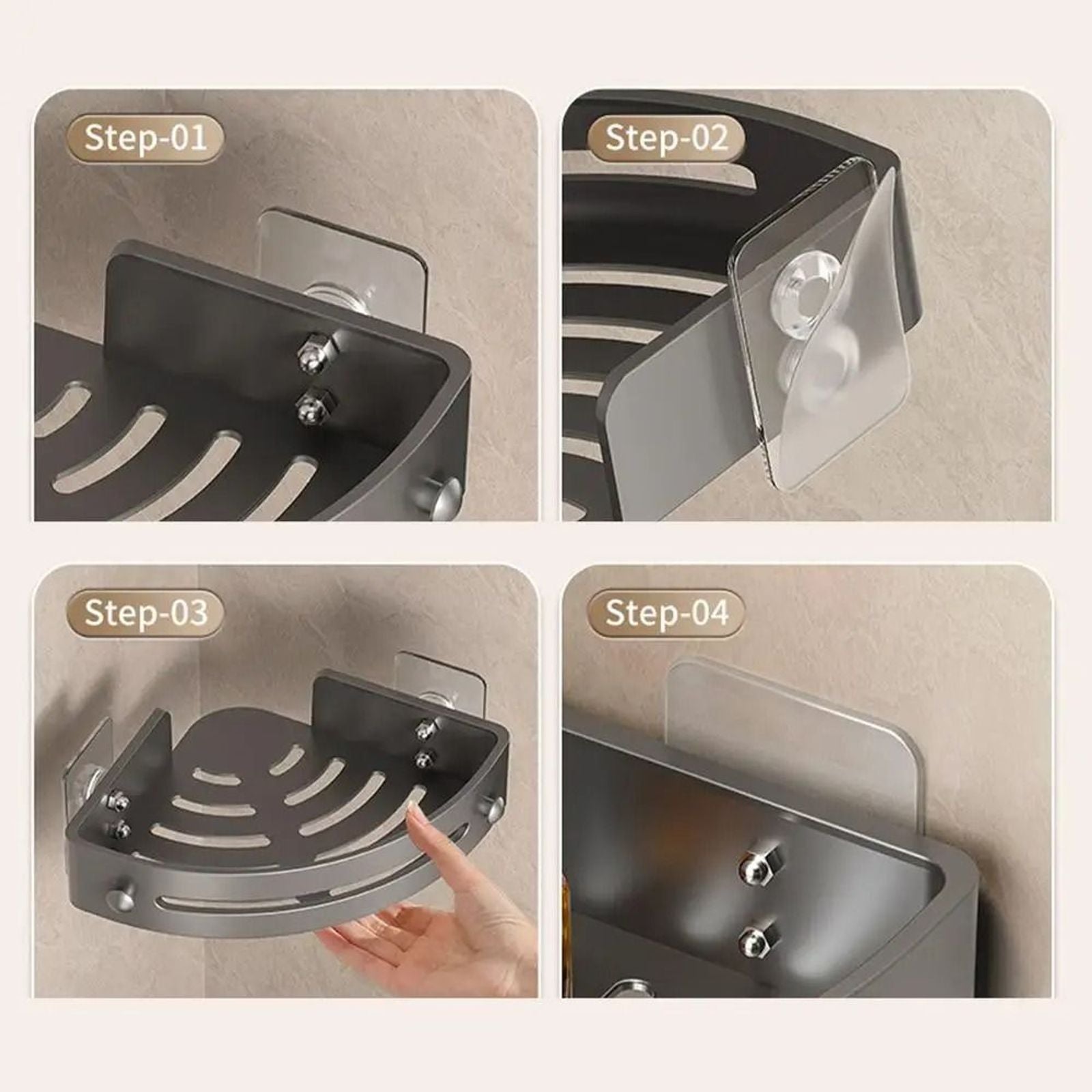 Triangle Large Capacity Wall-Mounted Bathroom Shelves