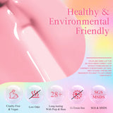 12Pcs Gel Nail Polish Set in Pink Blue Neon Macaron Colors