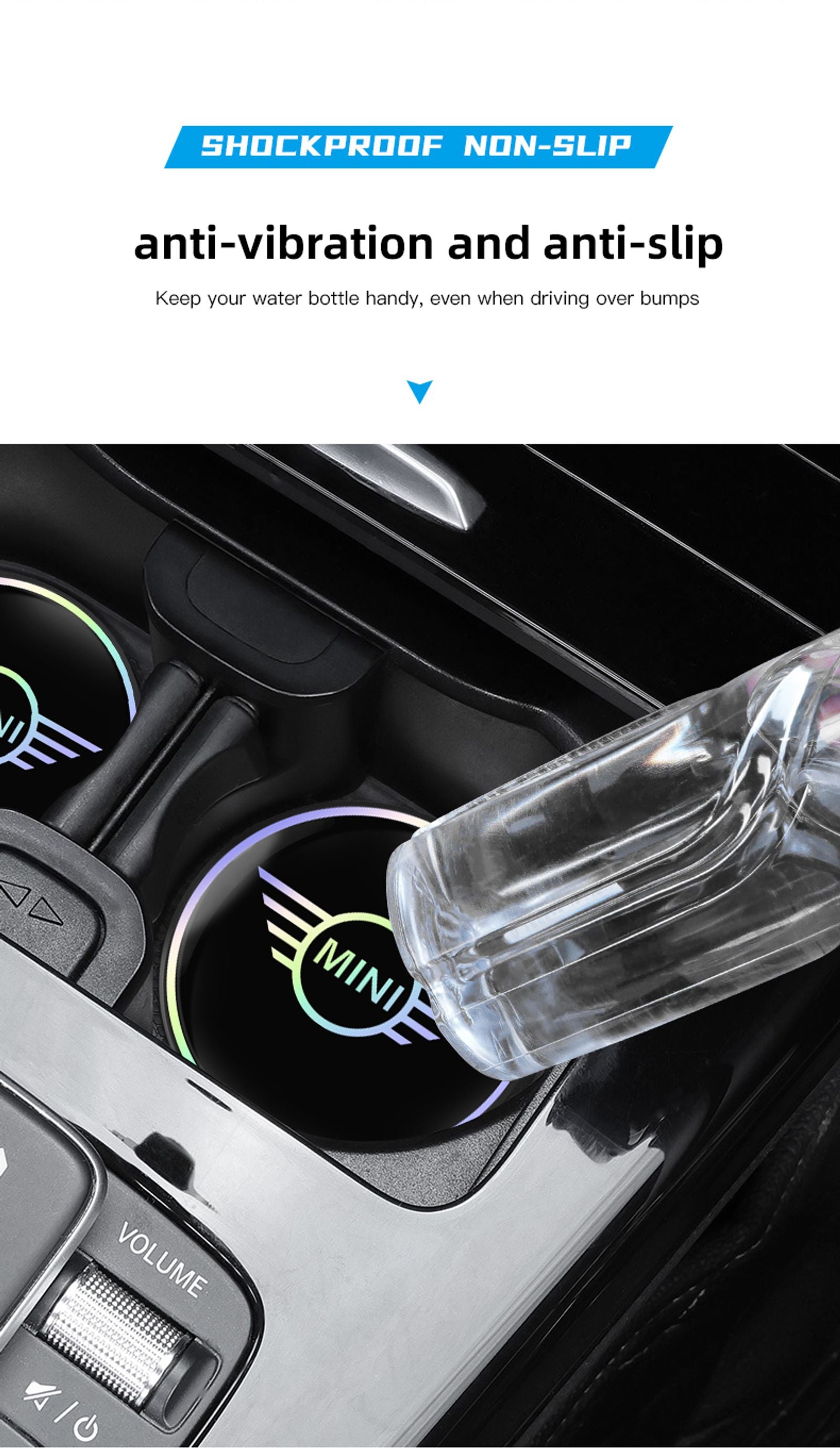 2Pcs Car Cup Mat for MINI Cooper