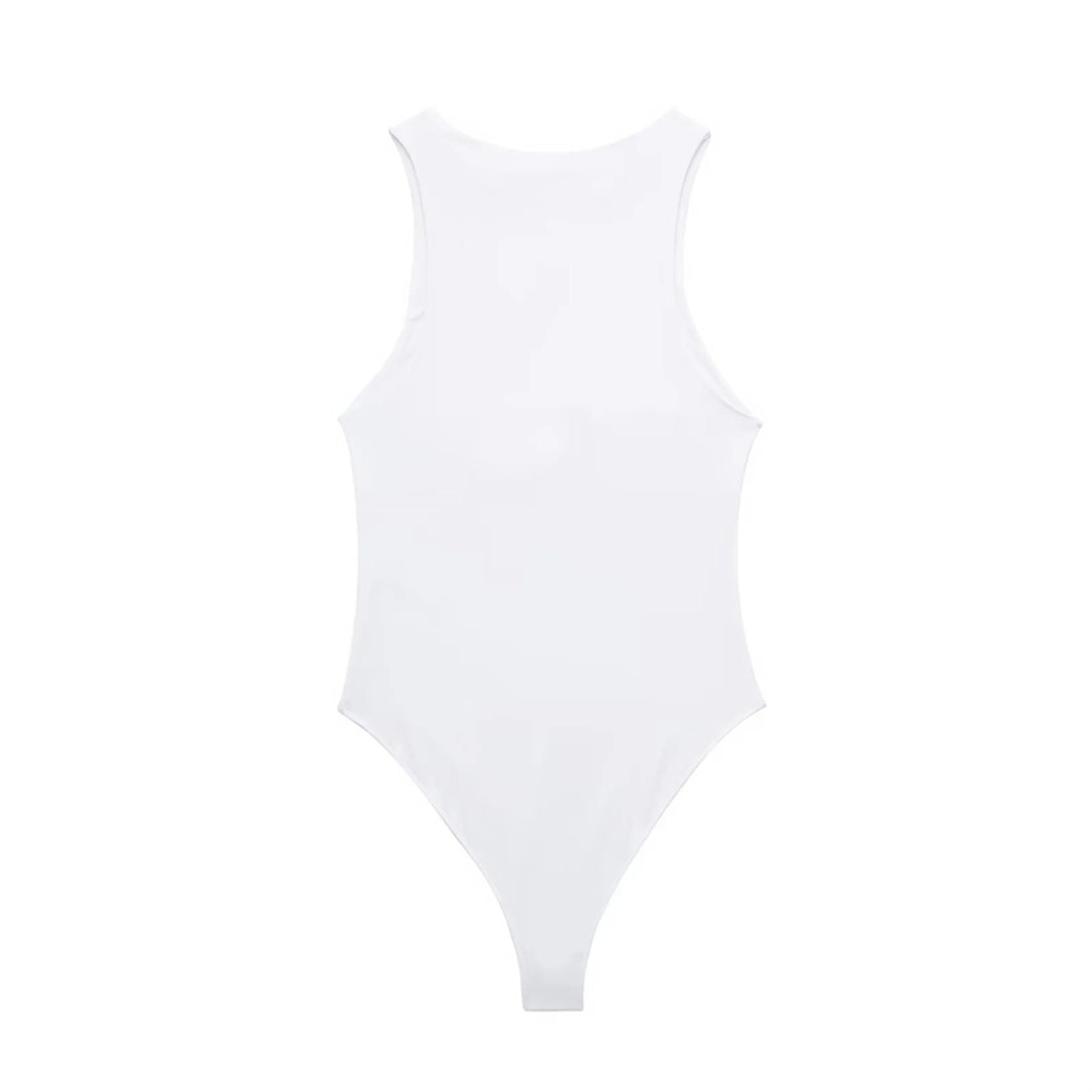 Women's White Sleeveless Bodysuit - Summer Essential