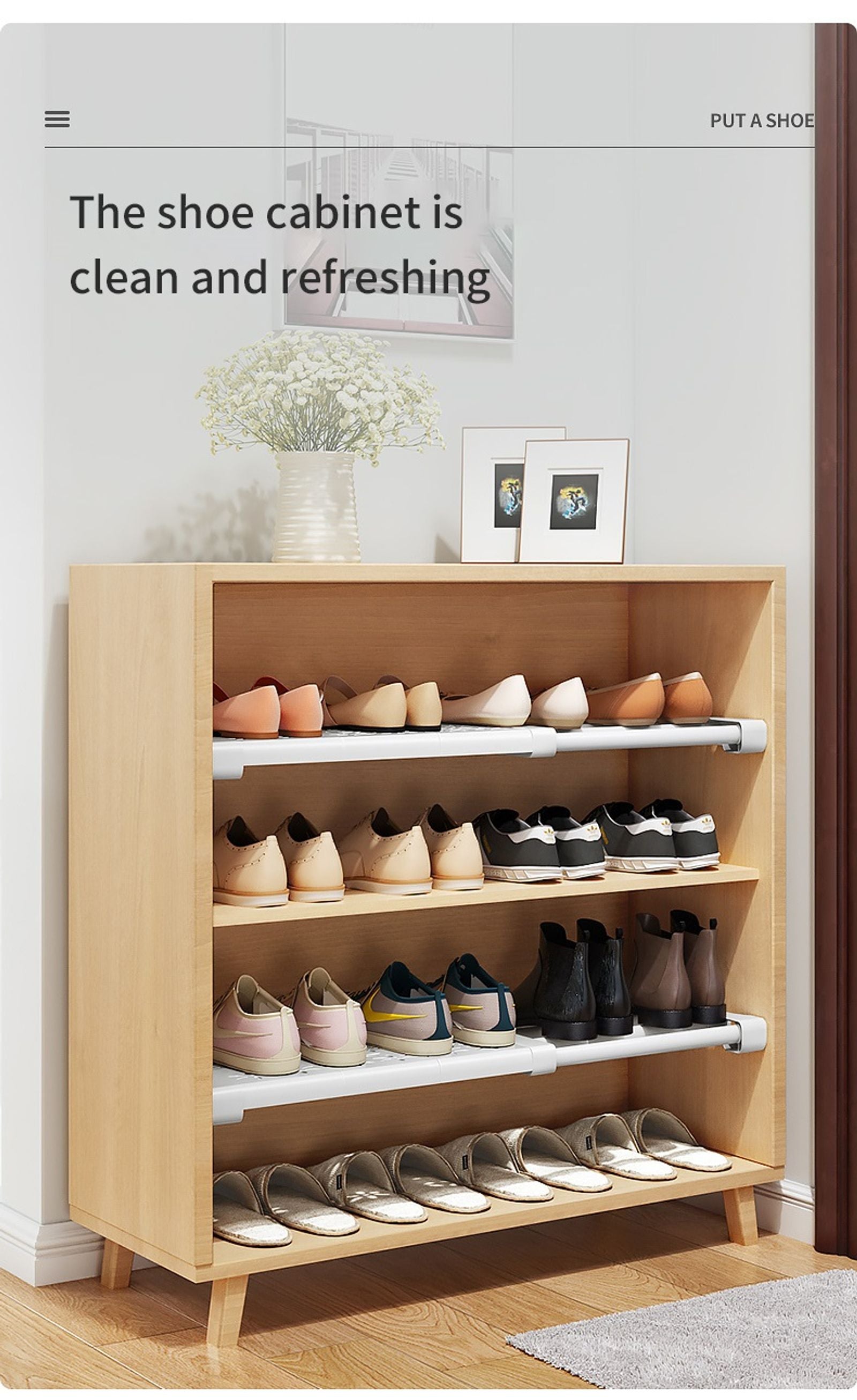 White Expandable Divider for Kitchen and Bathroom Storage