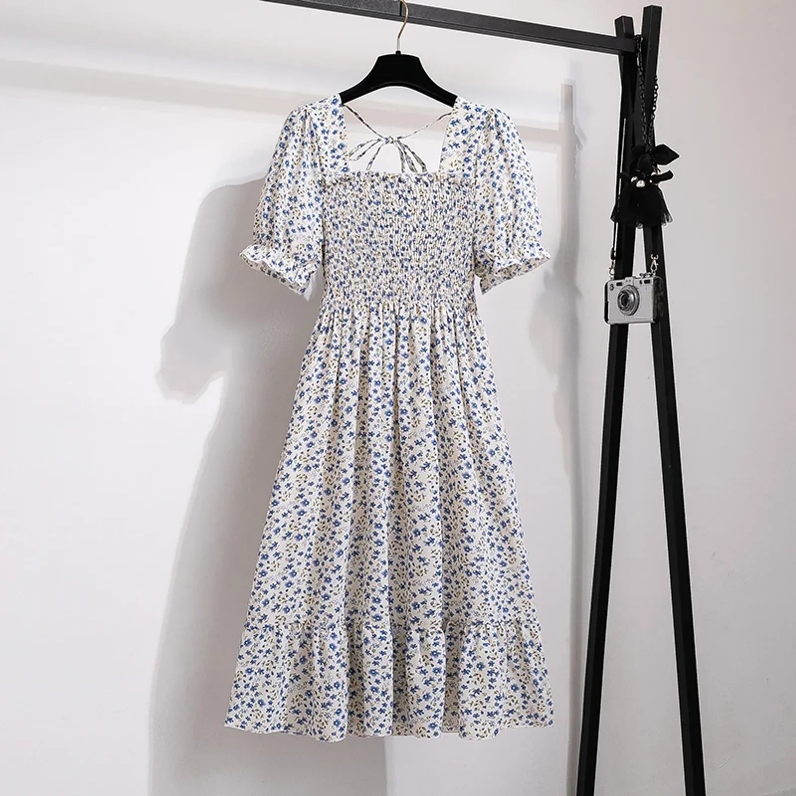 Spring Summer Chiffon A-line Dress for Women