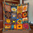 Psychedelic Patchwork Quilt - Colorful Bohemian Throw