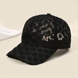 Stylish Lace Baseball Cap - Breathable Snapback Hat for Adults