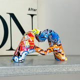 Creative Graffiti Hand Heart Gesture Statue
