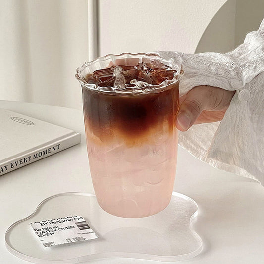 Korean Style Transparent Glass Coffee Cup