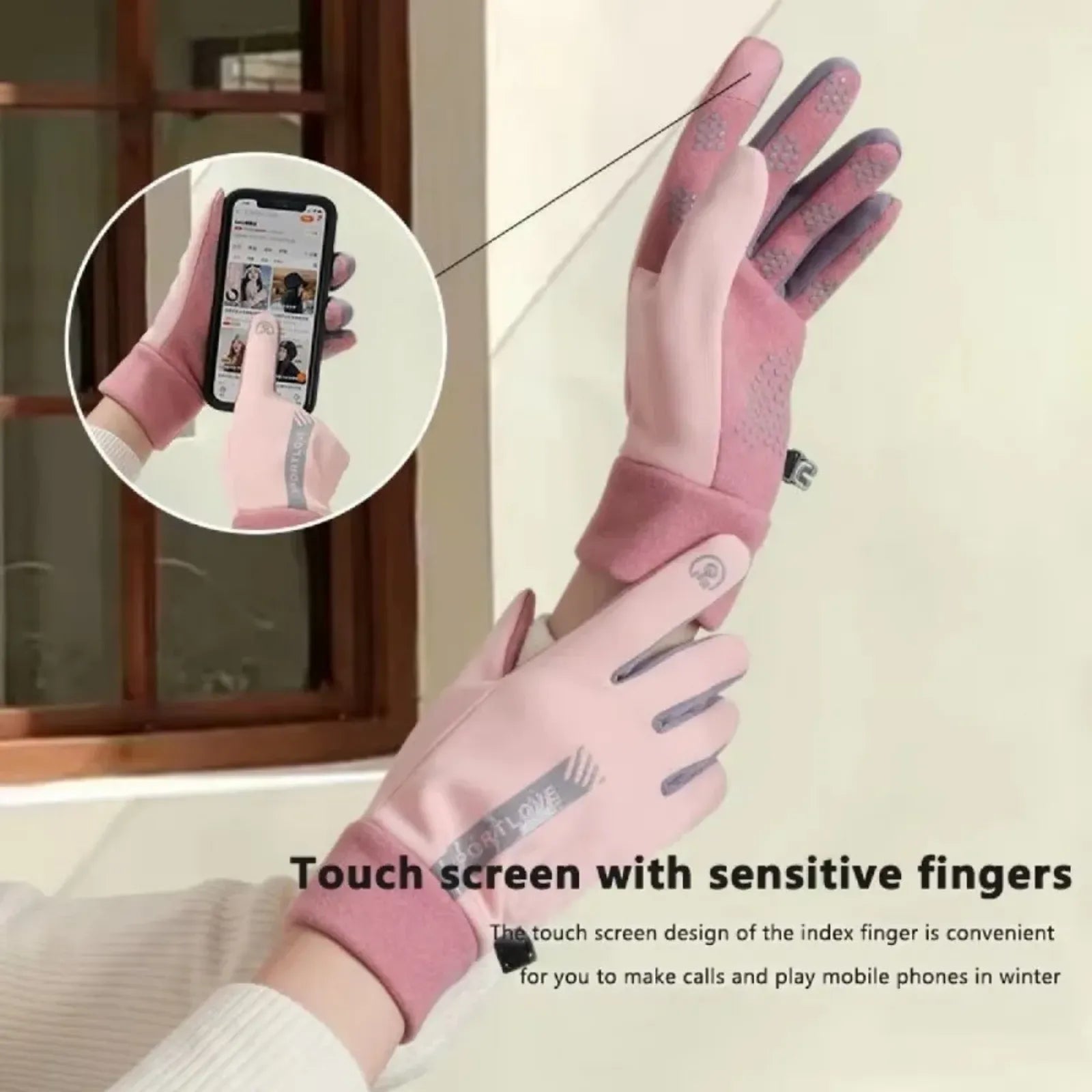 Windproof Touch Screen Cycling Gloves for Winter Sports