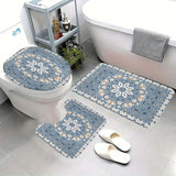 Retro Floral Mandala Non-Slip Bathroom Mat