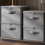 Foldable Cationic Fabric Storage Box with Soft Lid