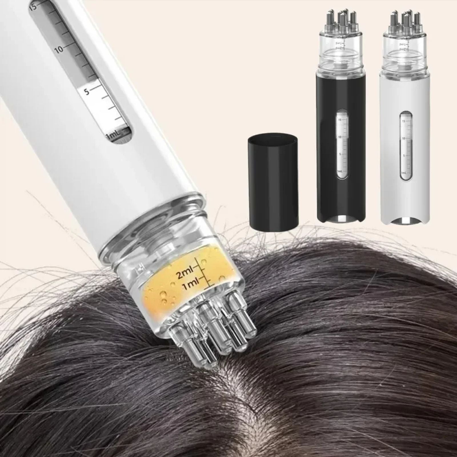 Portable Scalp Applicator and Massager for Hair Care