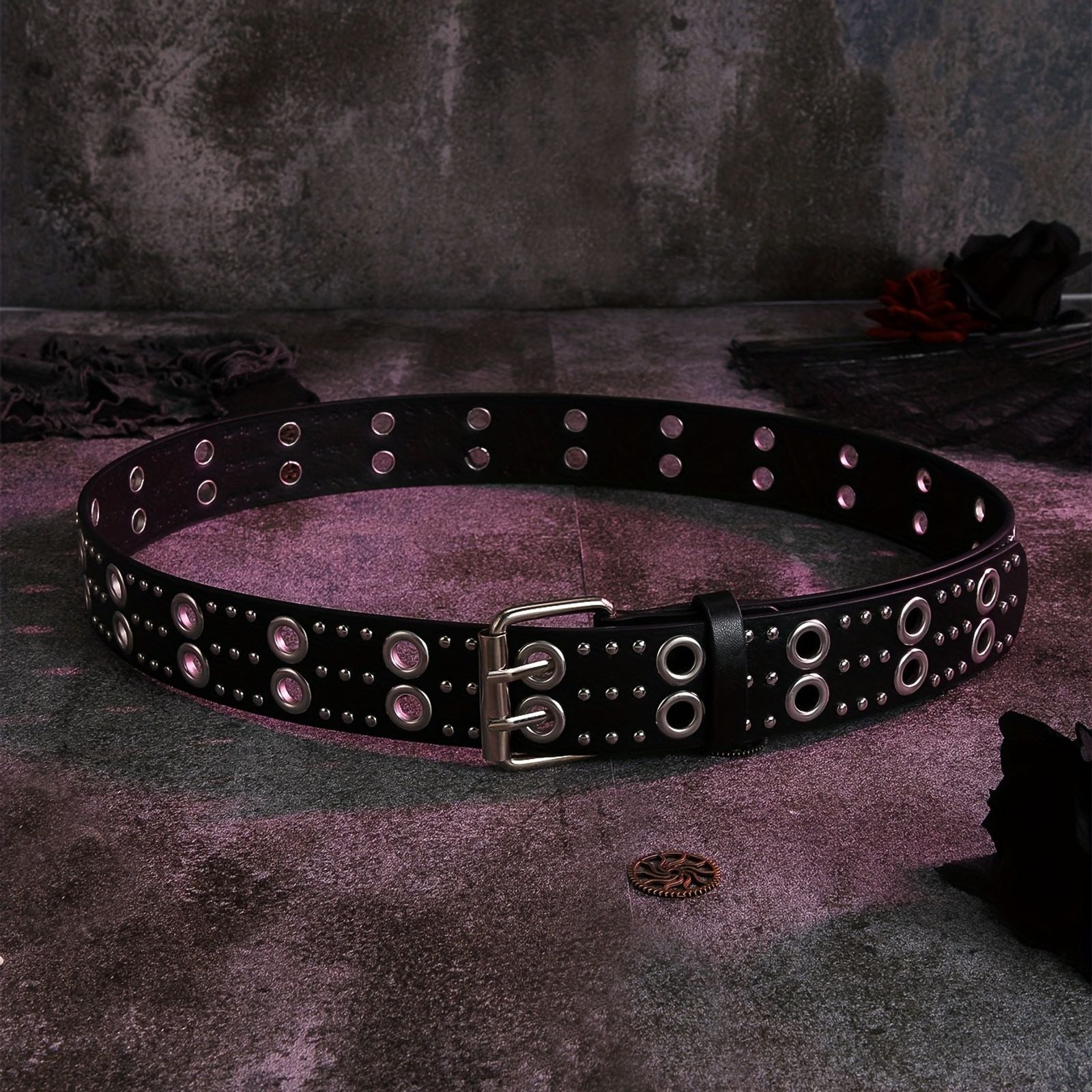 Women's Rivet Heavy Metal Y2K Punk Waist Belt