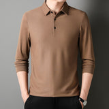 Men's Long Sleeve Business Casual Polo Shirt