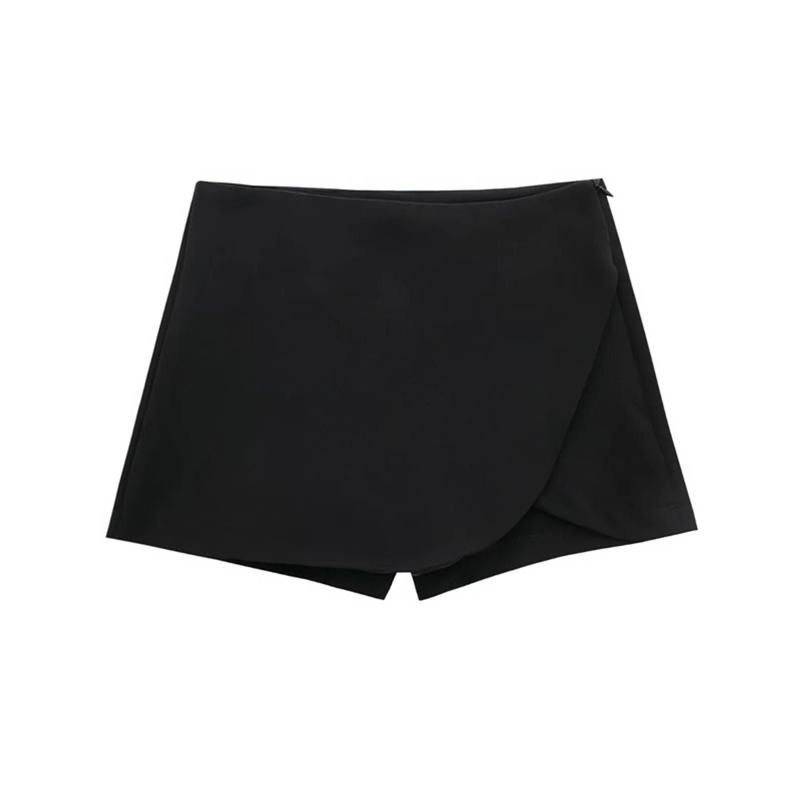 2025 Black Asymmetric Skort for Women