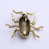 Retro Insect Beetle Brooch with Rhinestones