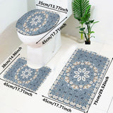 Retro Floral Mandala Non-Slip Bathroom Mat
