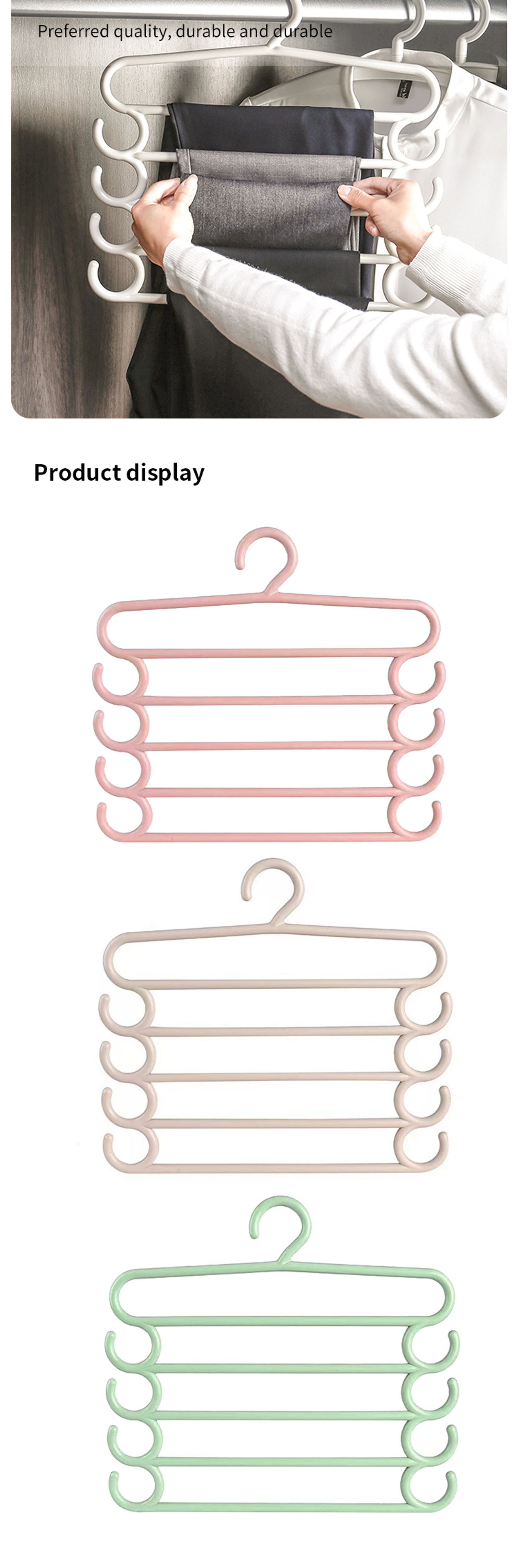 Multifunctional Space-Saving Pants Rack - 5 Layers