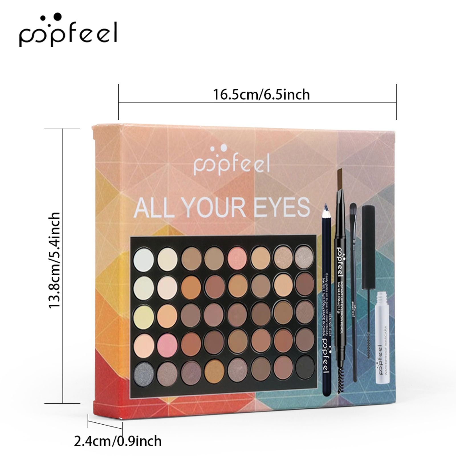 POPFEEL Eye Makeup Set with Palette, Eyeliner, and More